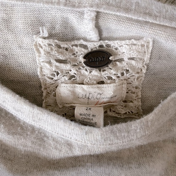 Cupio plus size 3x light gray sweater soft and lightweight - Picture 2 of 8